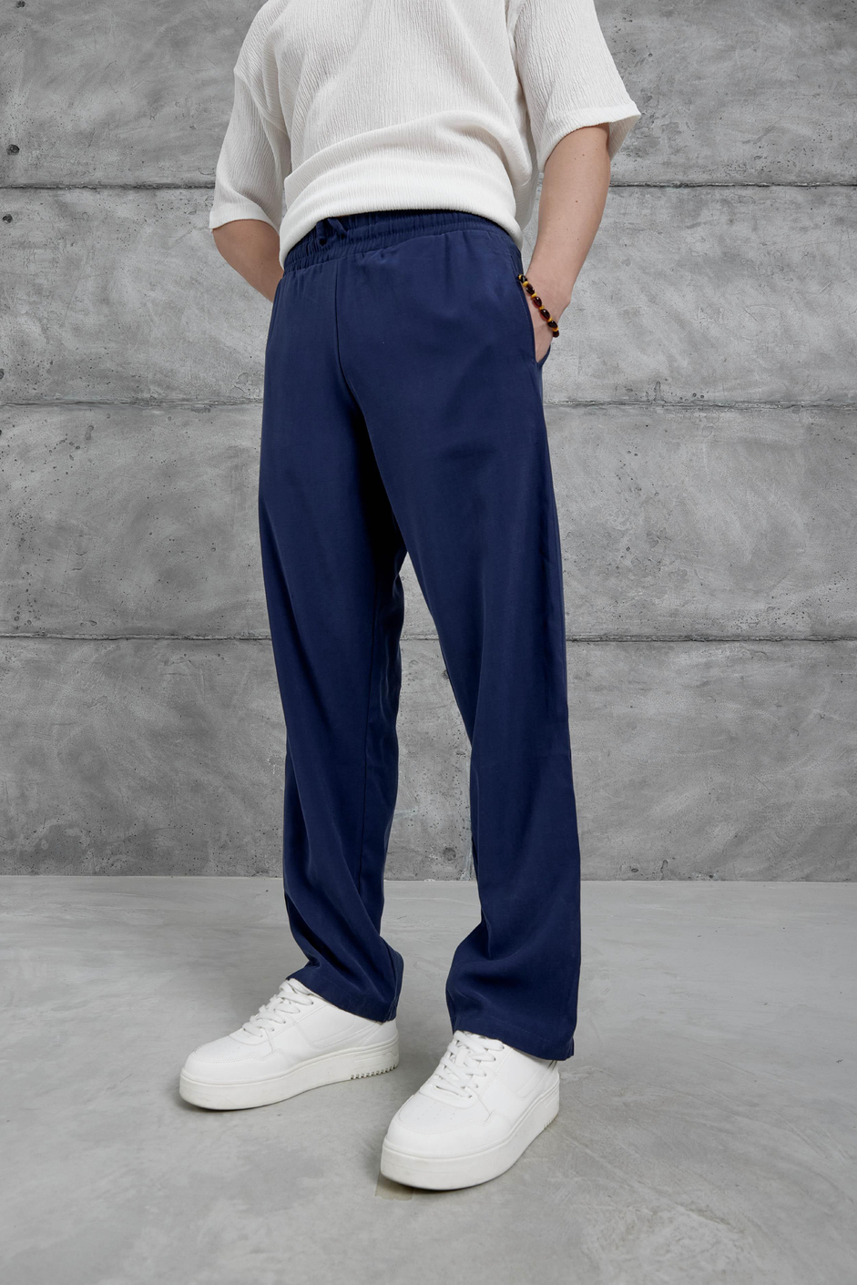 Lacivert Kp Duble Kumaş Baggy Pantolon