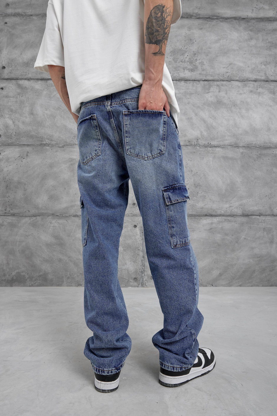 Lacivert Kp Kargo Baggy Jean