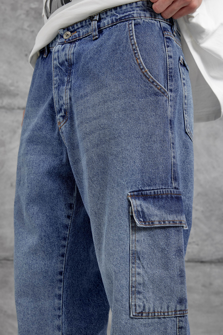 Lacivert Kp Kargo Baggy Jean