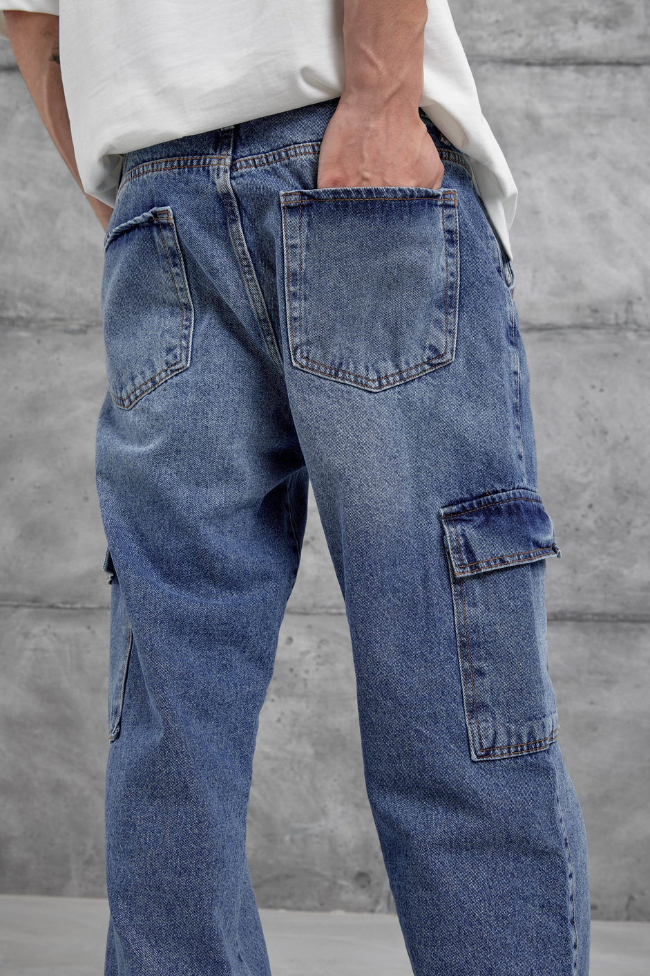 Lacivert Kp Kargo Baggy Jean