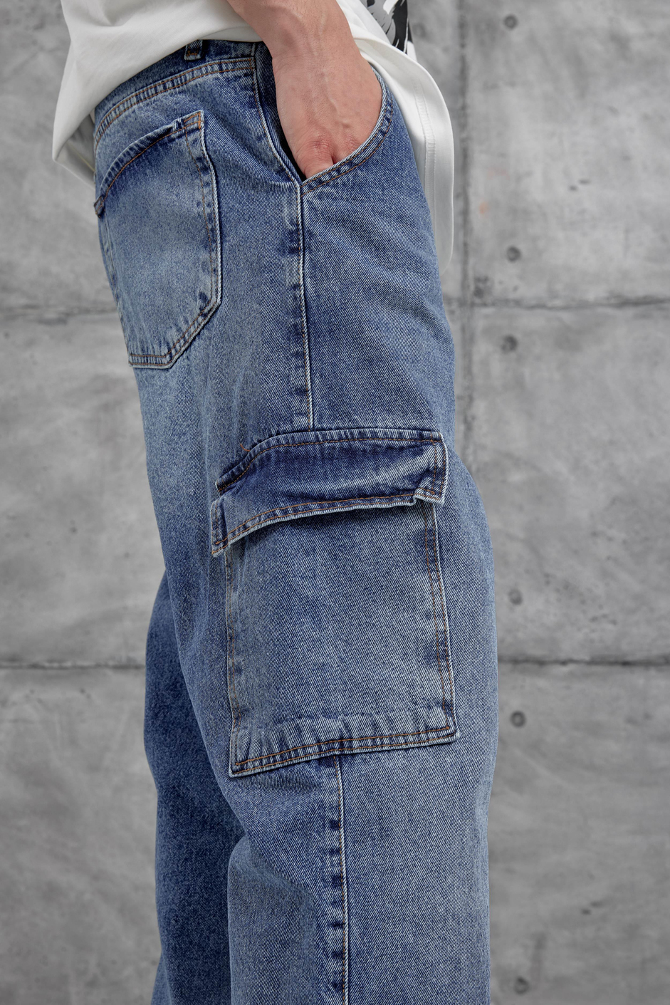 Lacivert Kp Kargo Baggy Jean