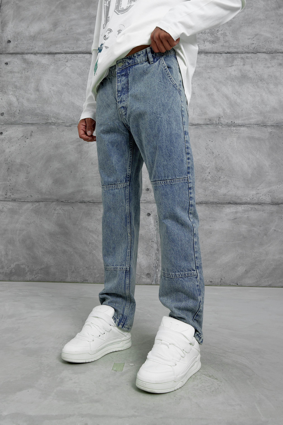 Lacivert Mb Cep Detaylı  Baggy Jean