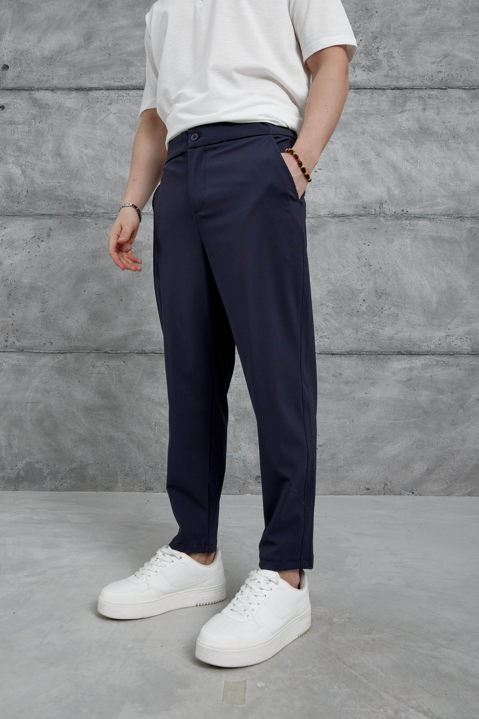 Lacivert Nmrc Paraşüt Kumaş Boyfriend Pantolon