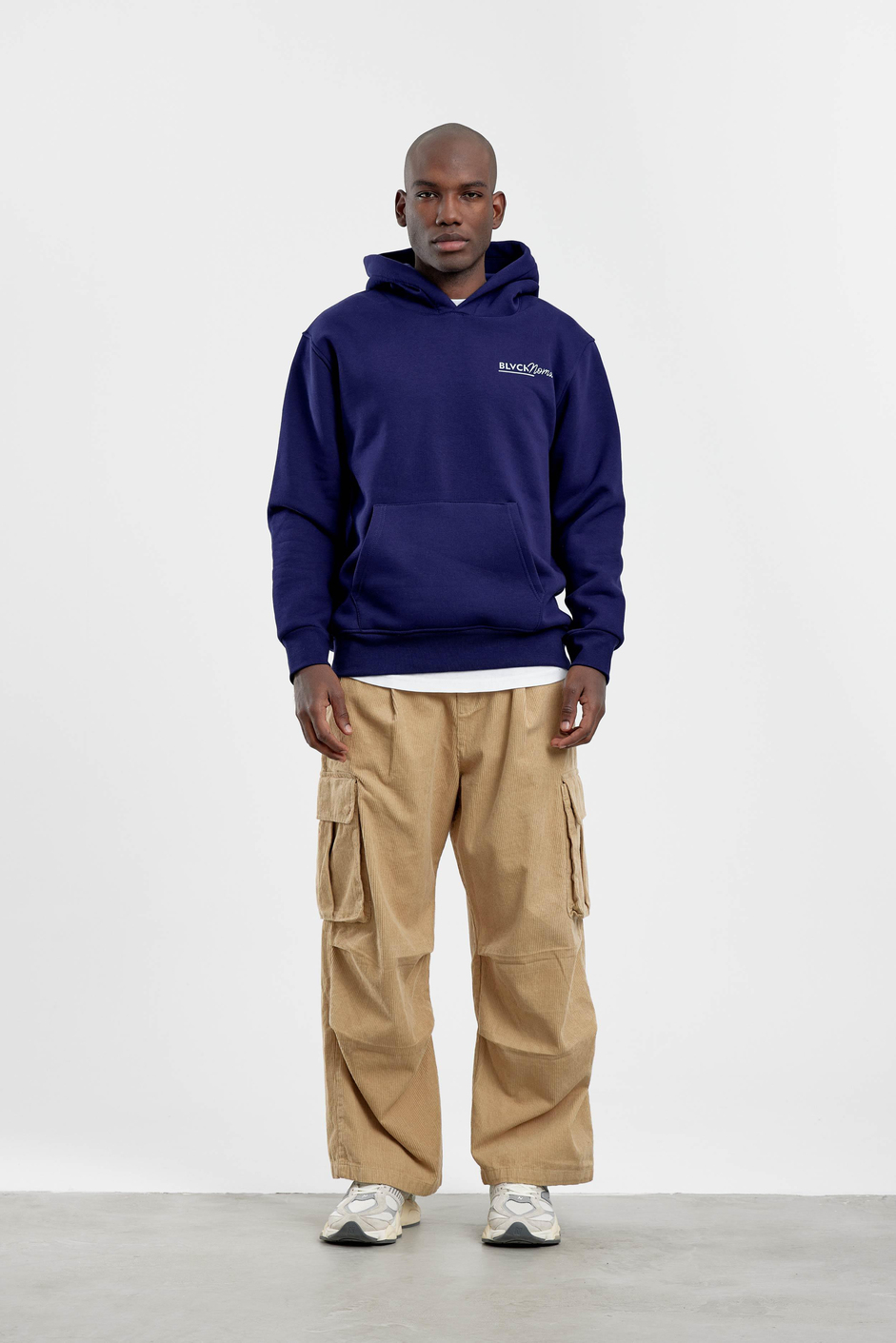 Lacivert Örümcek Baskılı Kapüşonlu Sweatshirt