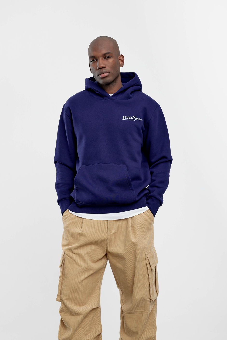 Lacivert Örümcek Baskılı Kapüşonlu Sweatshirt