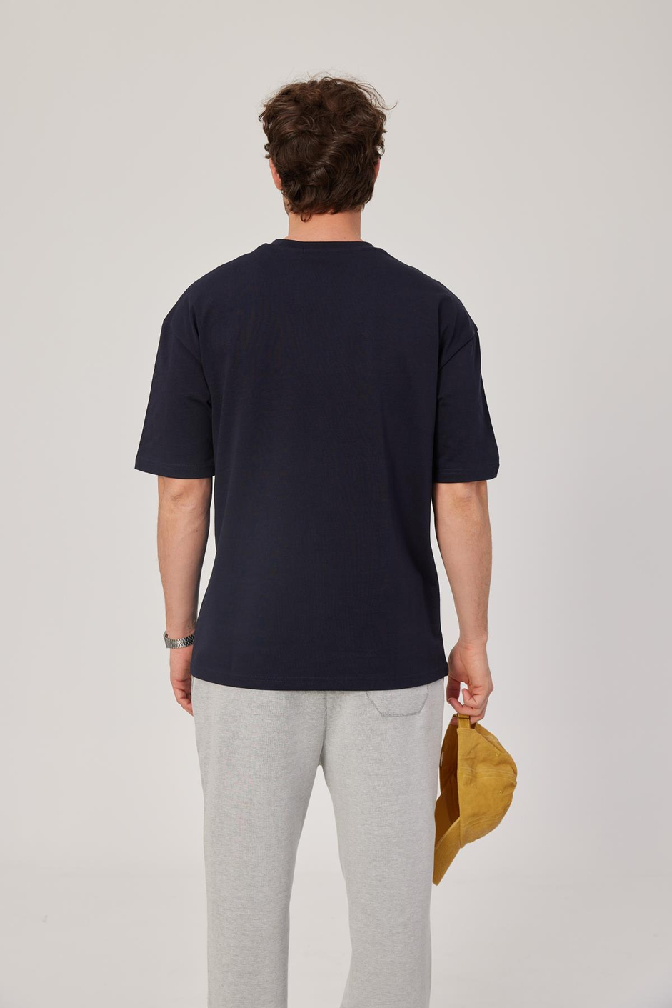 Lacivert Oversize Basic Tshirt