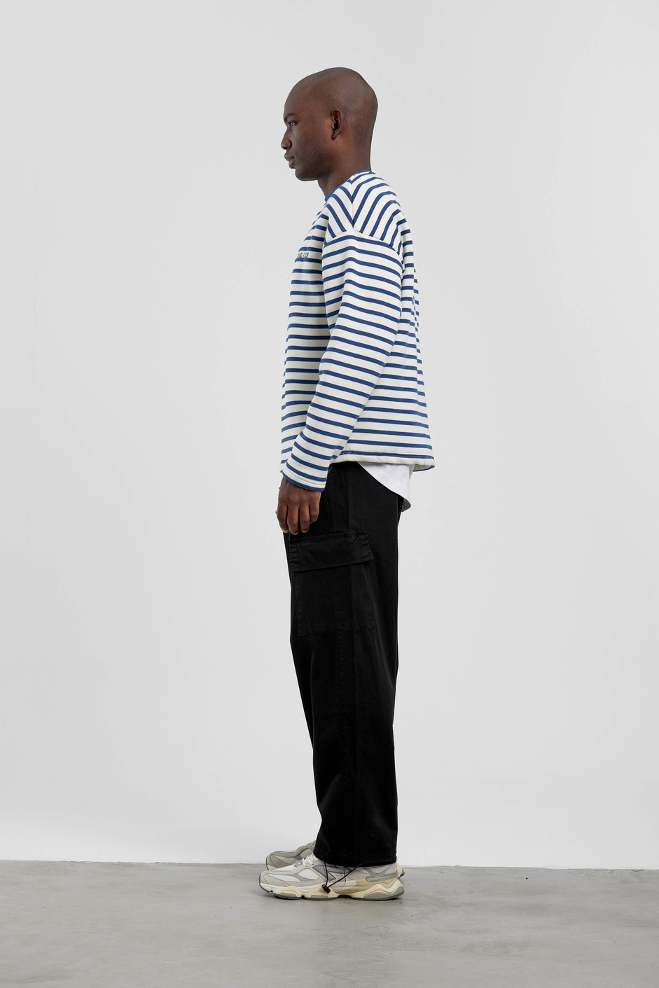 Lacivert Royal Club Çizgili Sweatshirt