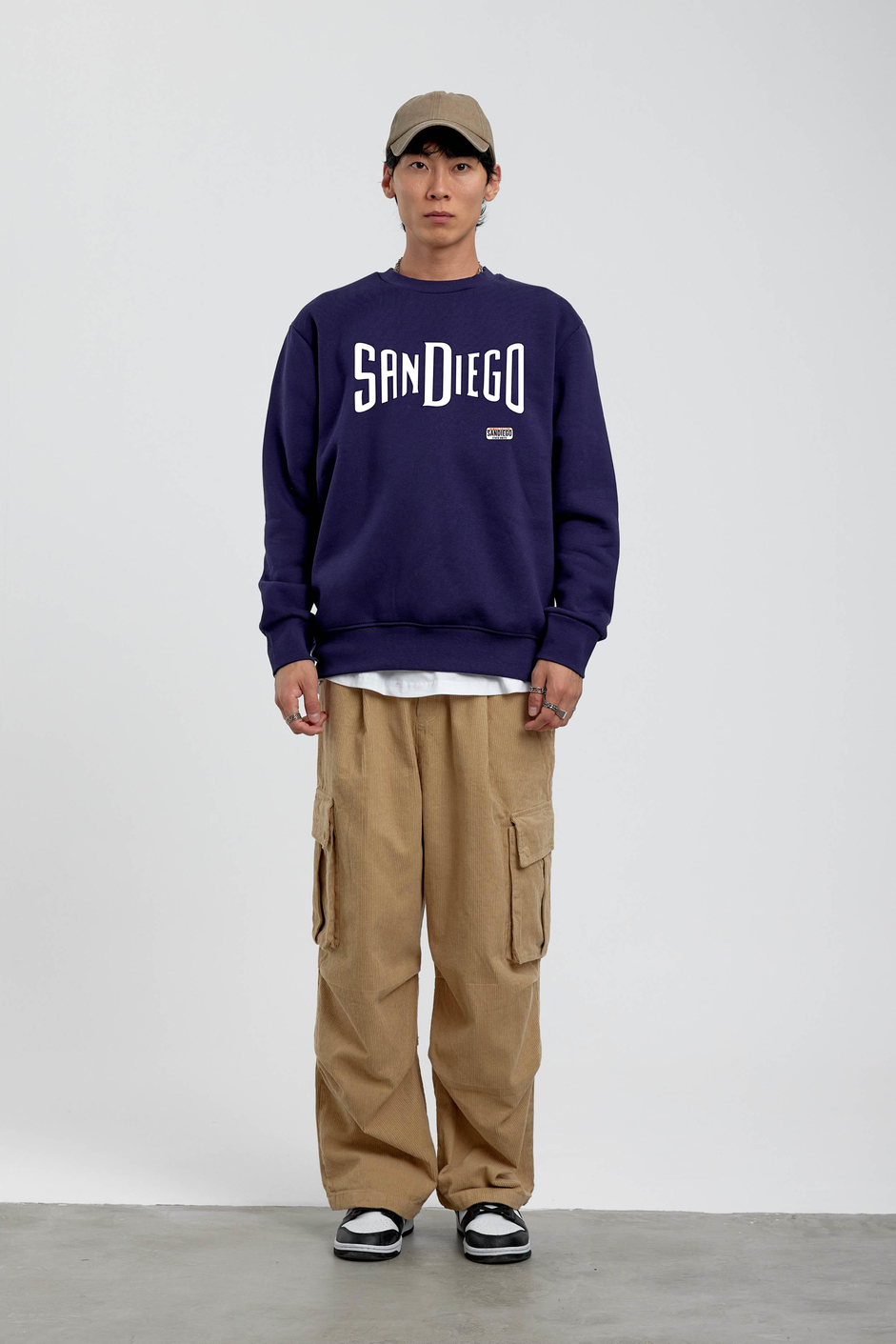 Lacivert San Diego Yazılı Sweatshirt