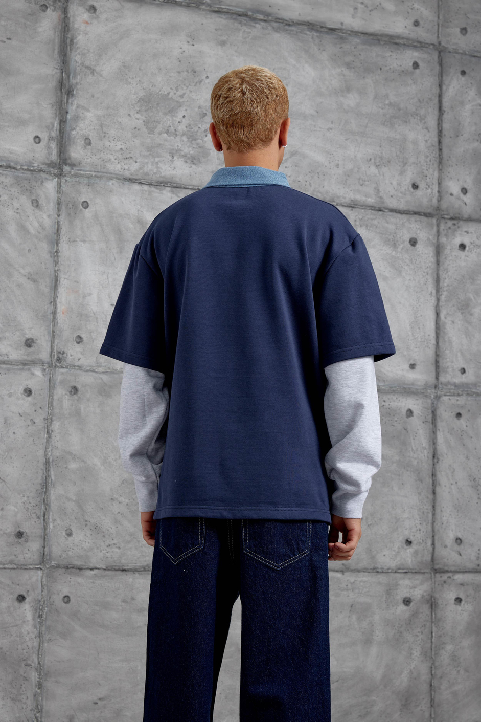 Lacivert SPEEDHUNTERS BASKILI OVERSİZE SWEATSHİRT