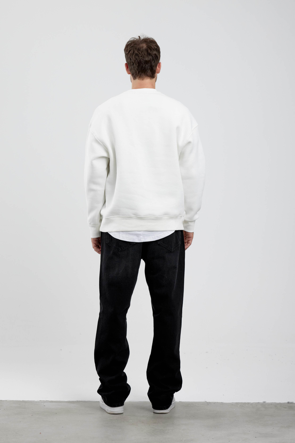 Lavenir Yazılı Beyaz Sweatshirt