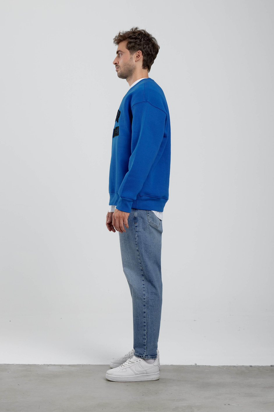 Lavenir Yazılı Mavi Sweatshirt