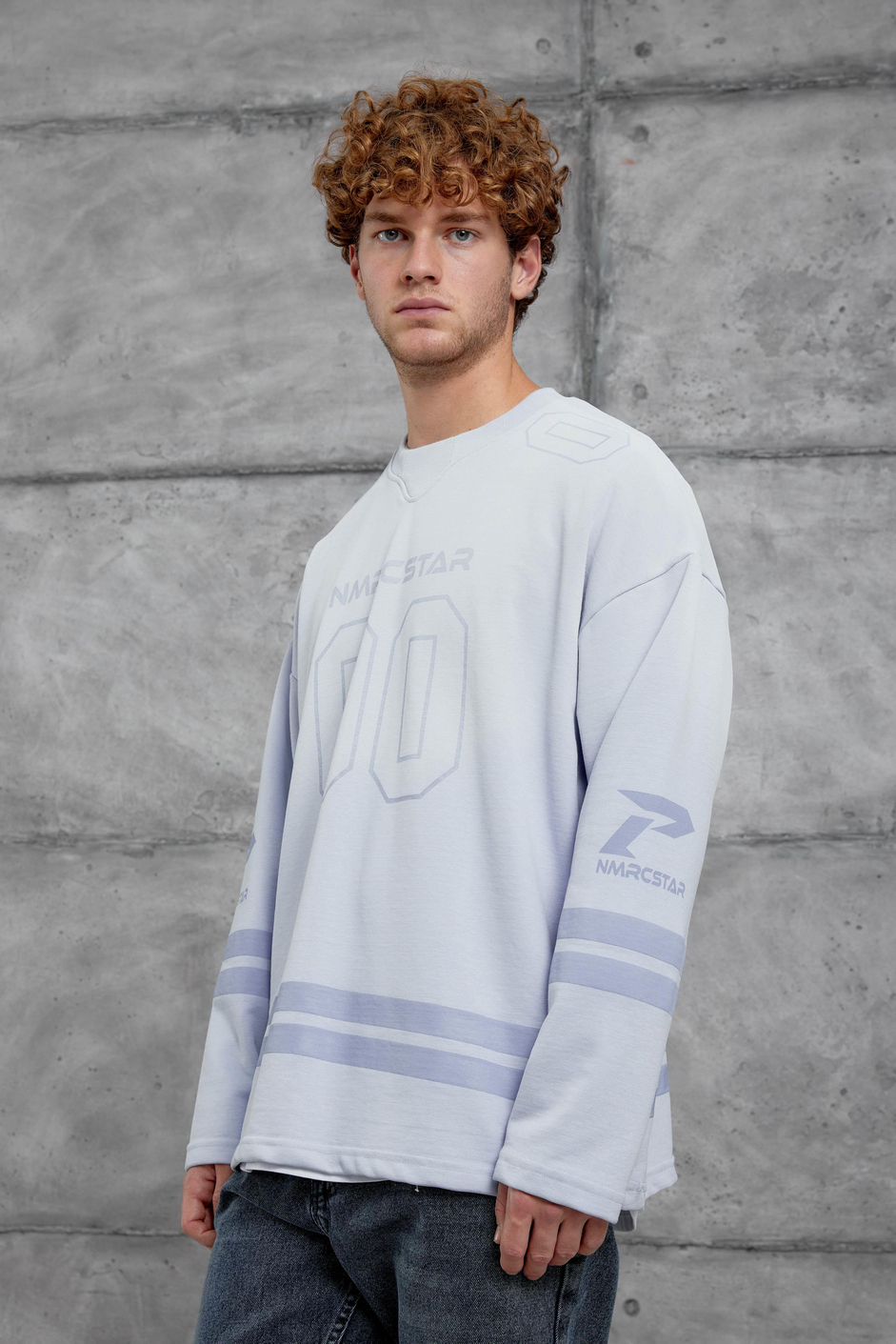 Lila Nmrc 00 Baskılı Oversize Sweatshirt