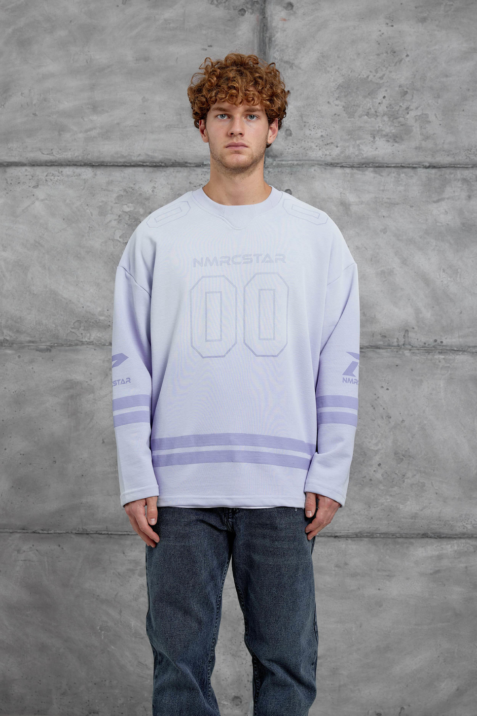 Lila Nmrc 00 Baskılı Oversize Sweatshirt