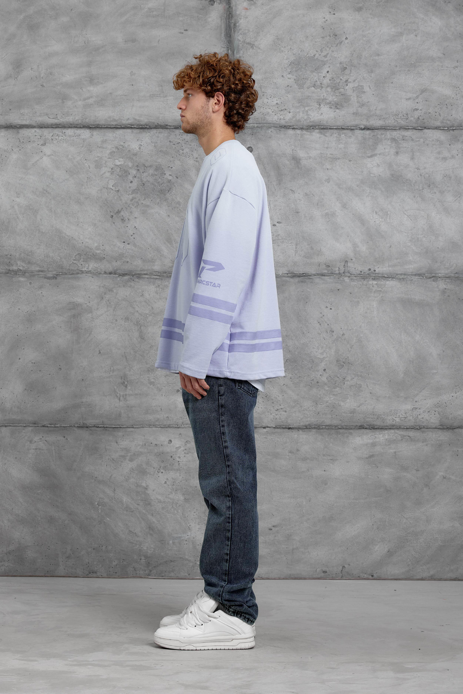 Lila Nmrc 00 Baskılı Oversize Sweatshirt