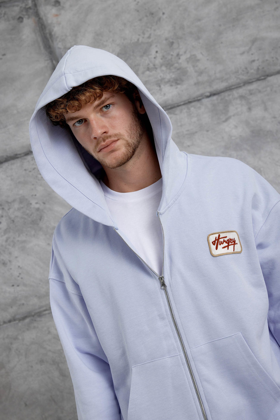 Lila Nmrc Fermuarlı Oversize Eşofman Üstü