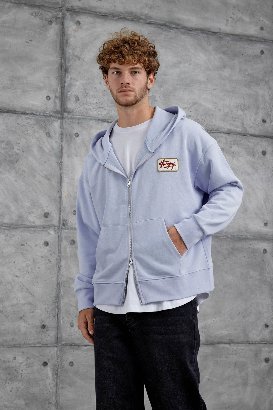 Lila Nmrc Fermuarlı Oversize Eşofman Üstü