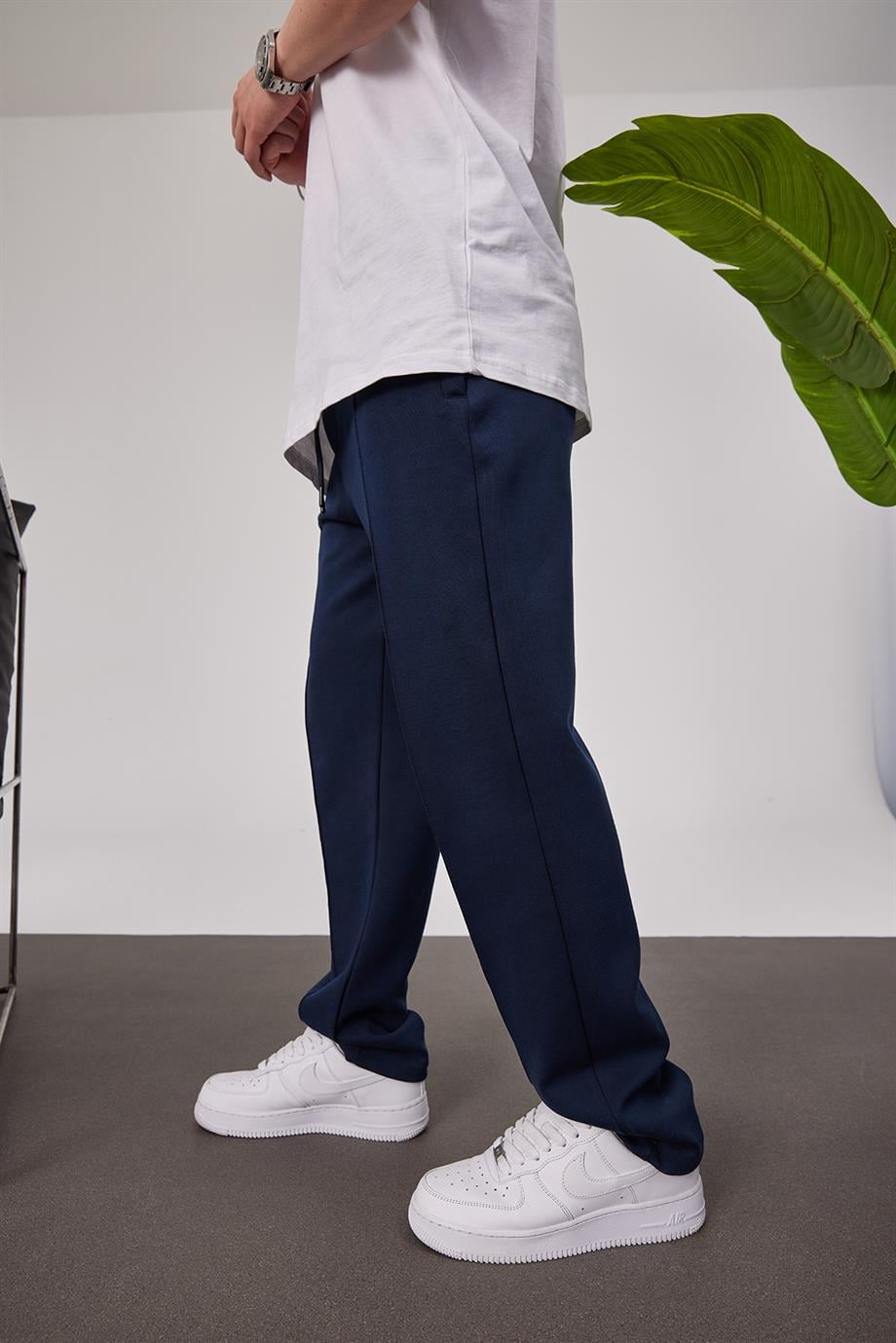 Loose Fit Lacivert Pantolon