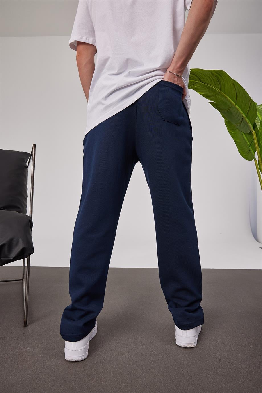 Loose Fit Lacivert Pantolon
