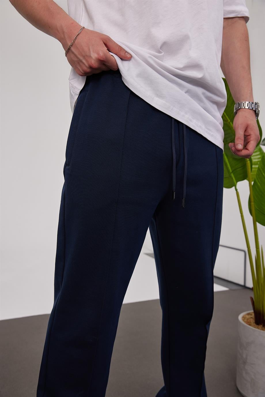 Loose Fit Lacivert Pantolon
