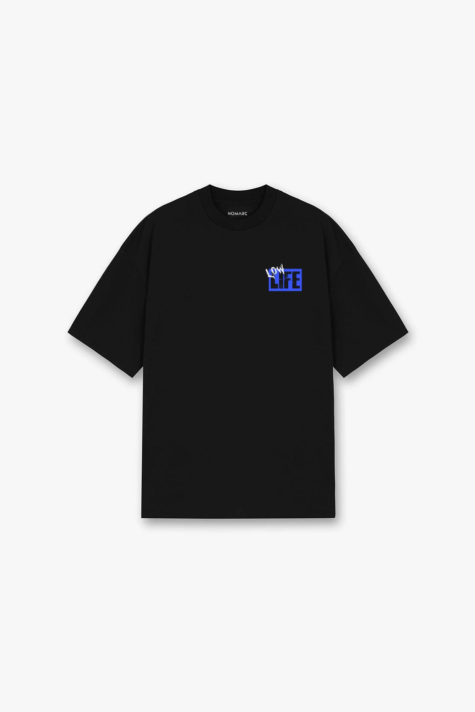 Low Life Yazı Baskılı Siyah Tshirt
