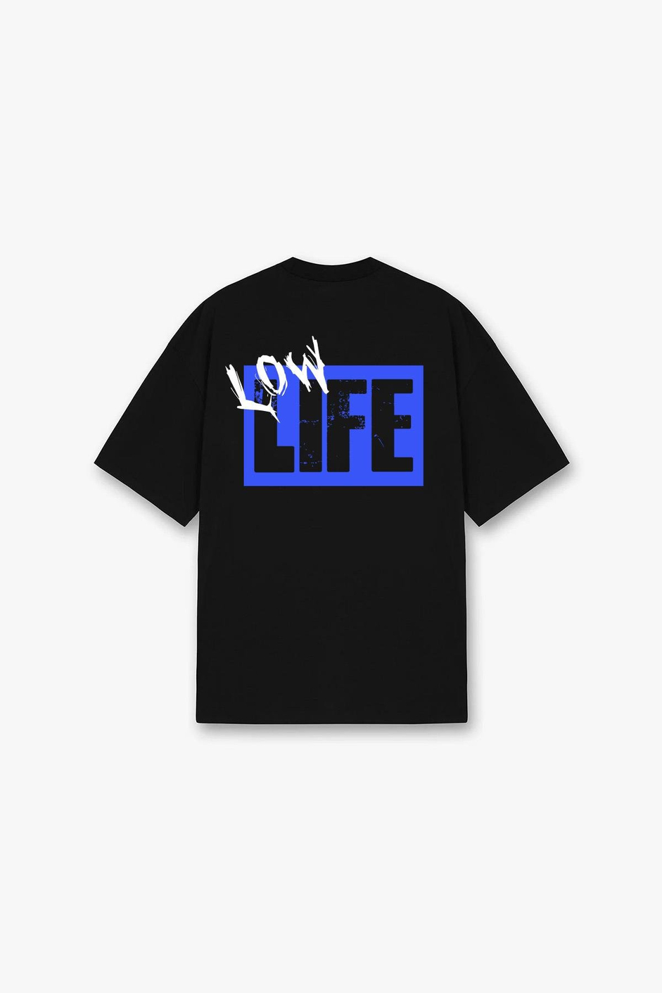 Low Life Yazı Baskılı Siyah Tshirt