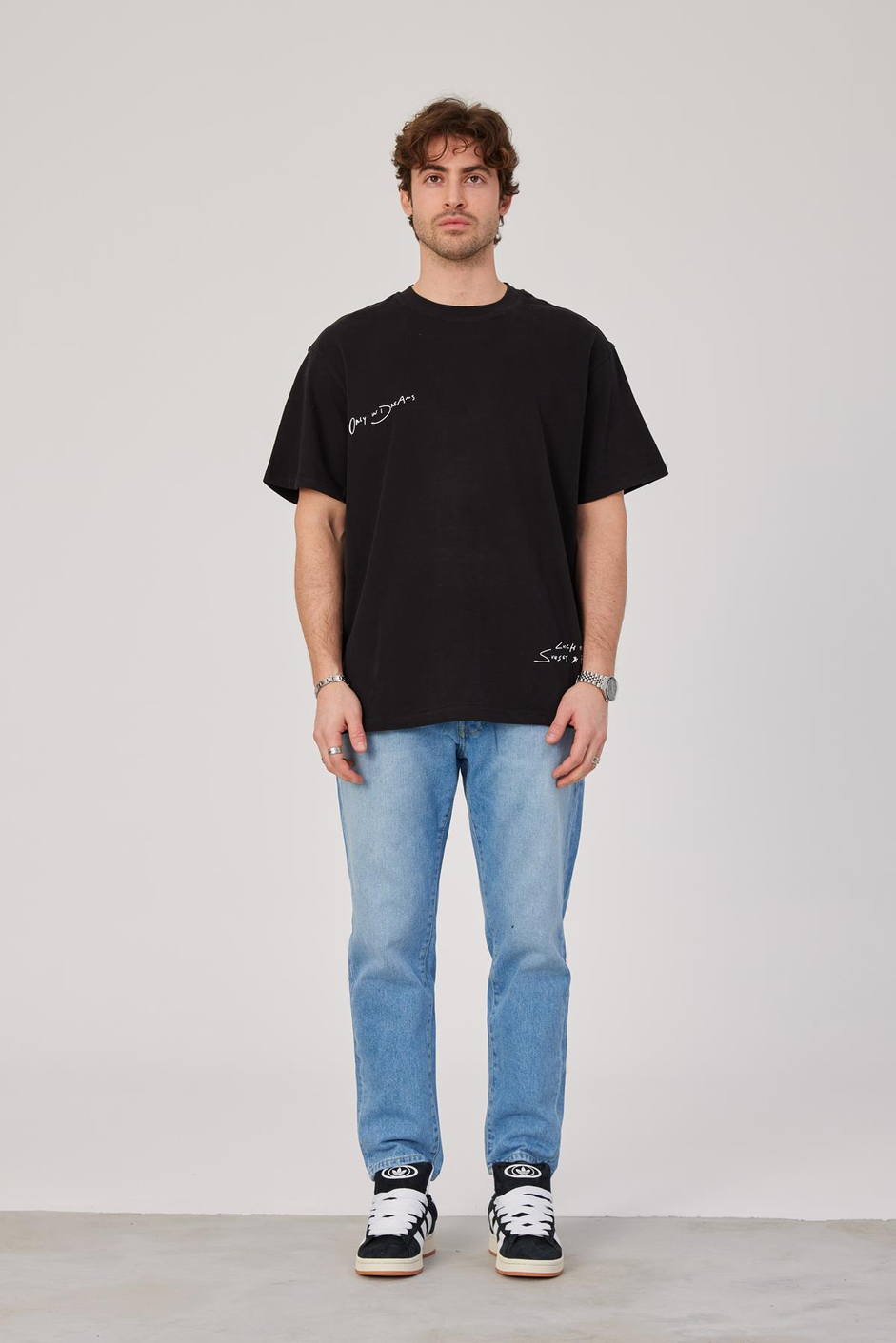 Malibu Baskılı Siyah Tshirt