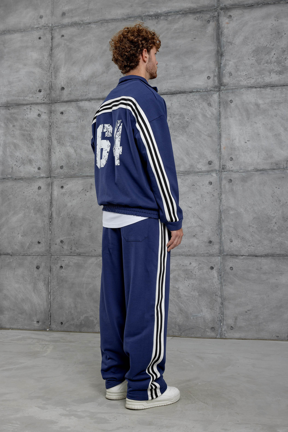 Mavi 64 Baskılı Oversize Eşofman Takımı