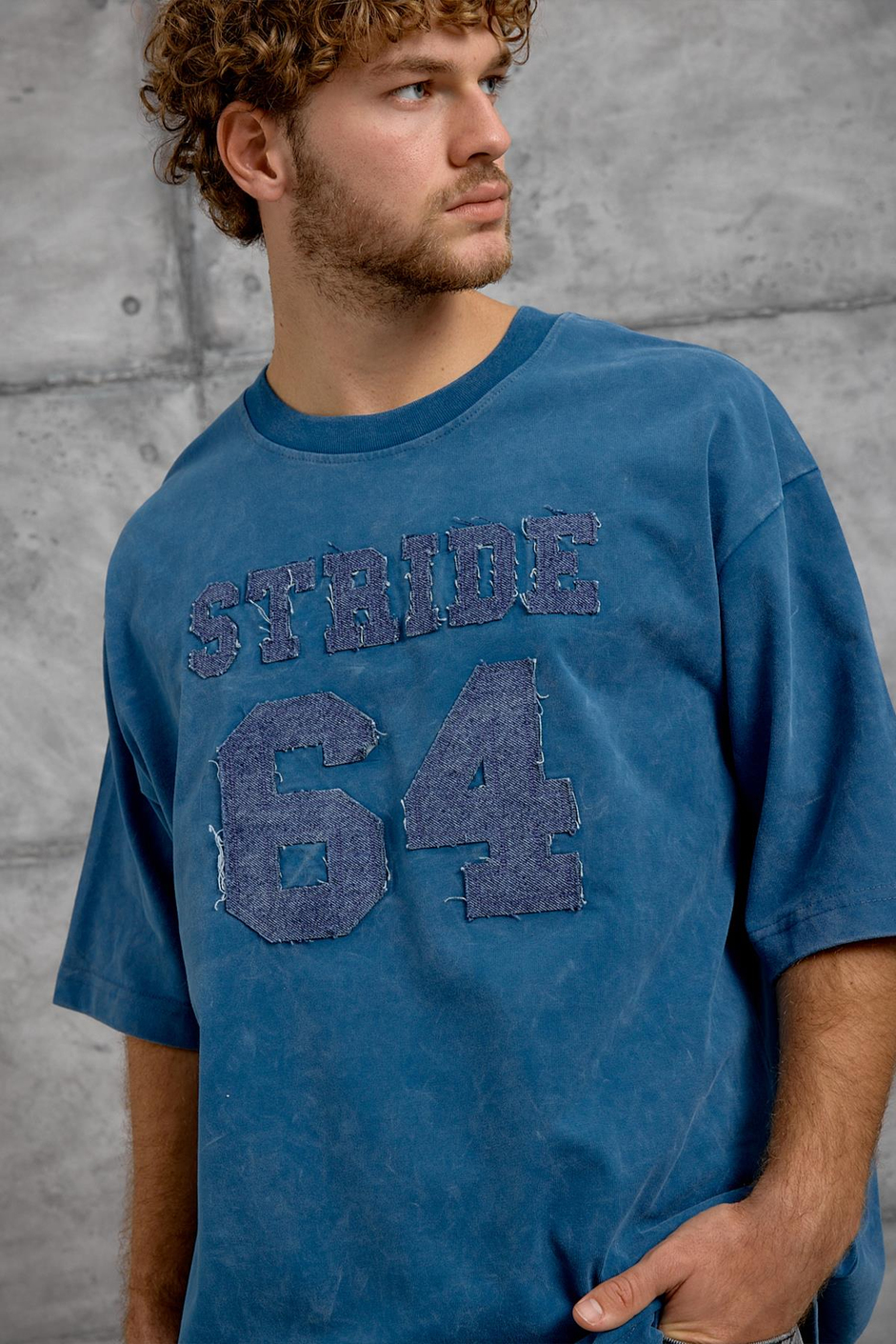 Mavi 64 HARF BASKI YIKAMALI OVERSIZE TSHIRT