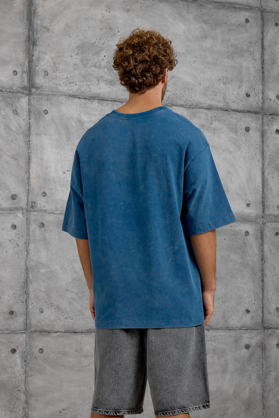 Mavi 64 HARF BASKI YIKAMALI OVERSIZE TSHIRT