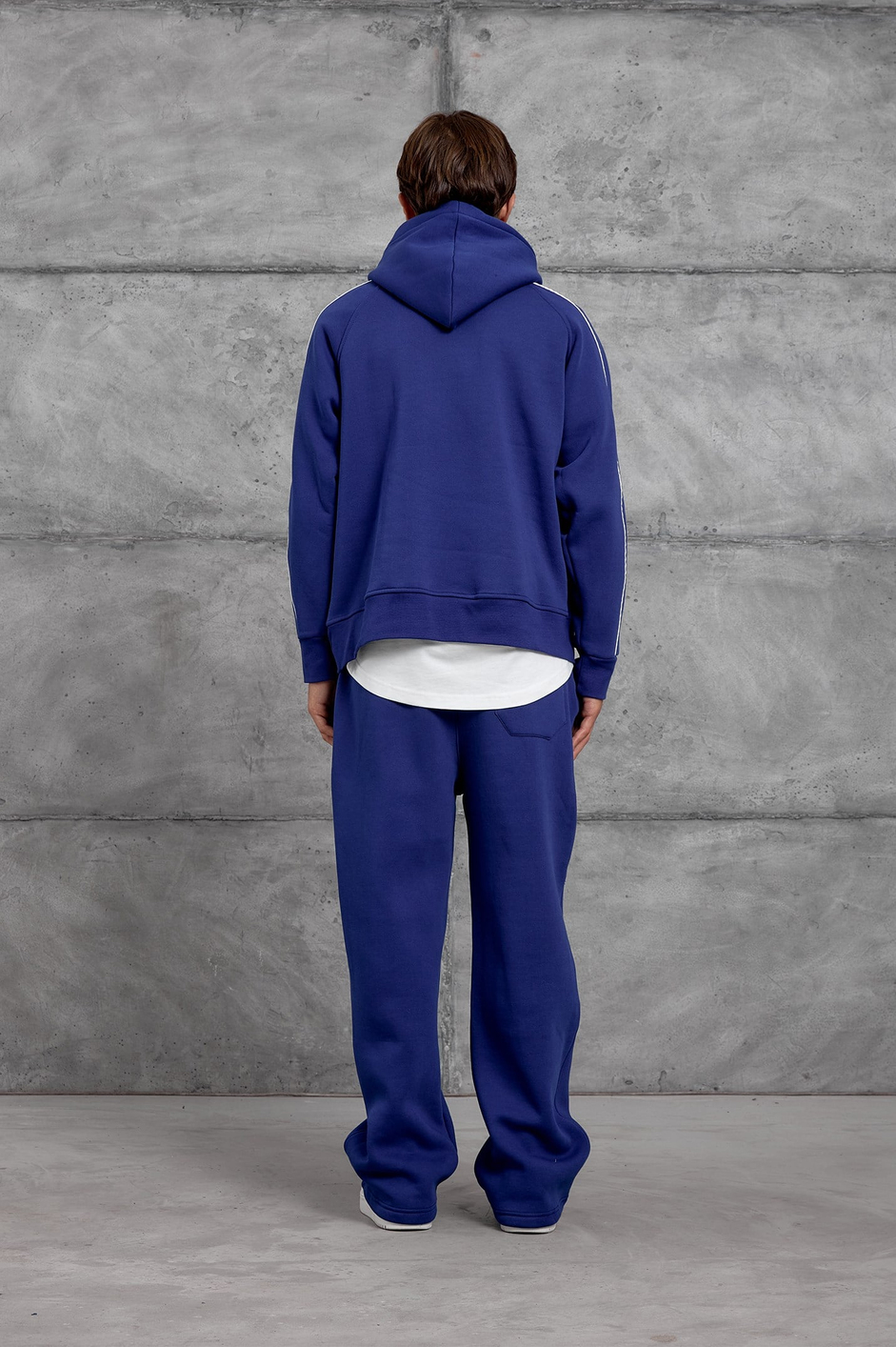 Mavi 93 BASKI OVERSIZE ŞARDONLU EŞOFMAN TAKIMI