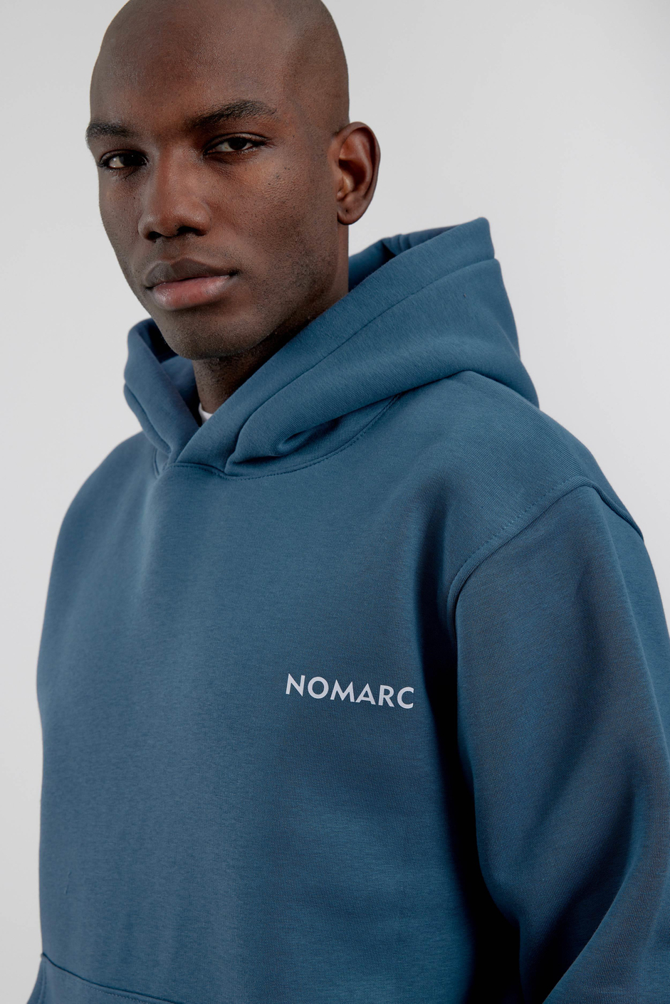 Mavi Arkası NMRC Yazılı Kapüşonlu Sweatshirt