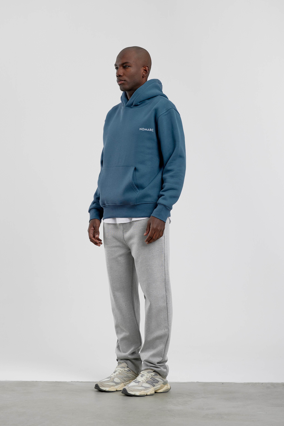 Mavi Arkası NMRC Yazılı Kapüşonlu Sweatshirt