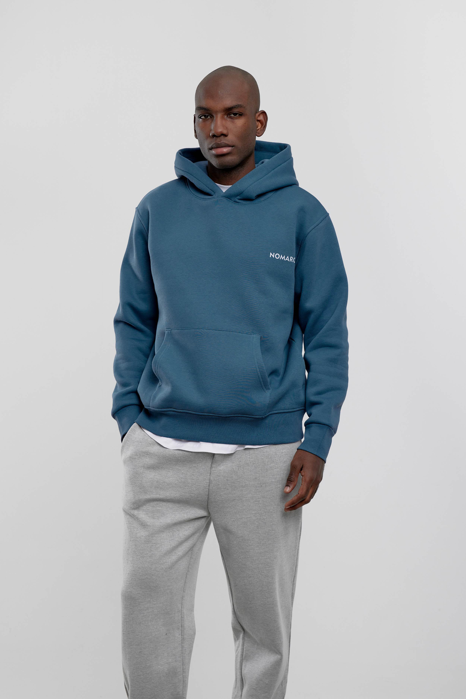 Mavi Arkası NMRC Yazılı Kapüşonlu Sweatshirt