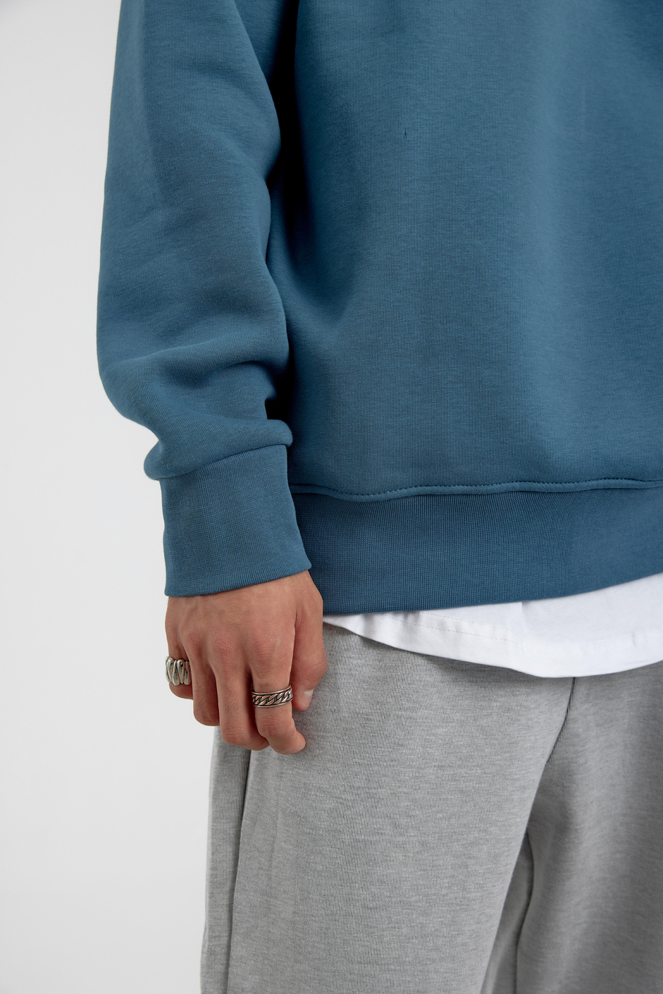 Mavi Bisiklet Yaka Basic Şardonlu Sweatshirt