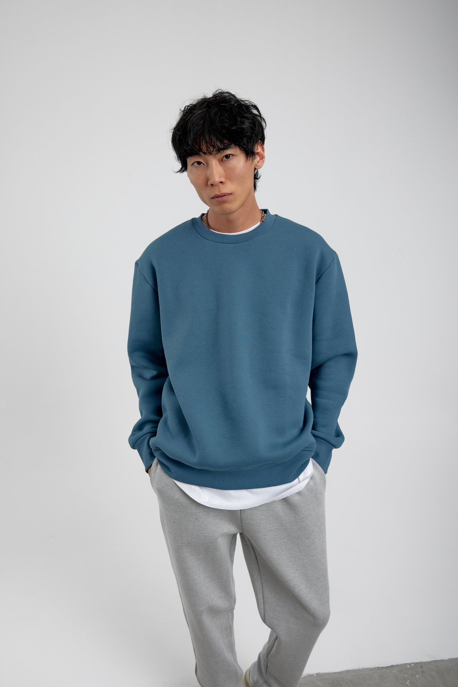 Mavi Bisiklet Yaka Basic Şardonlu Sweatshirt
