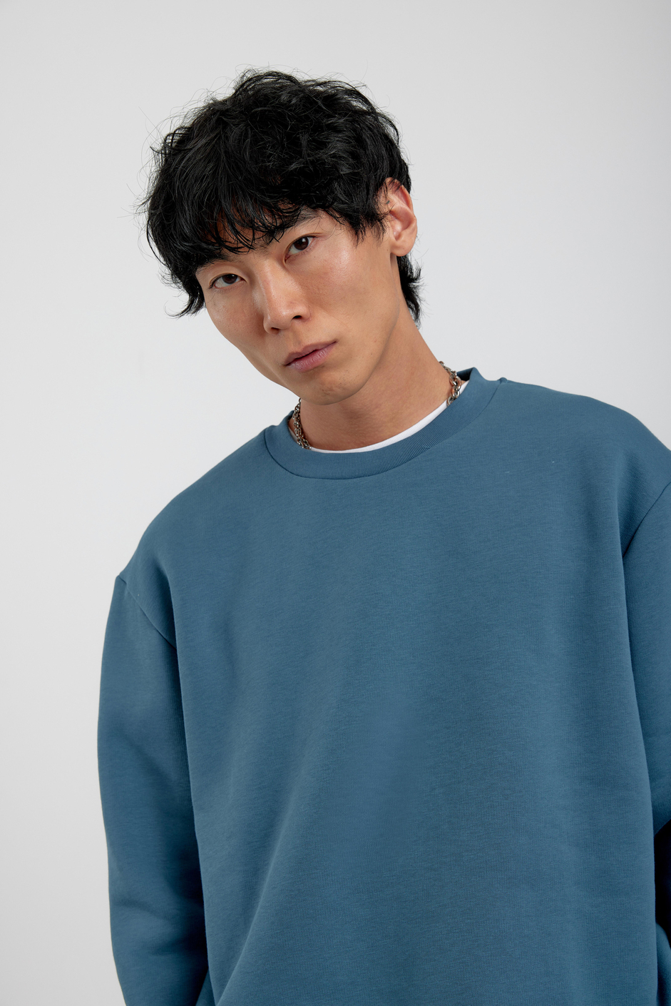 Mavi Bisiklet Yaka Basic Şardonlu Sweatshirt