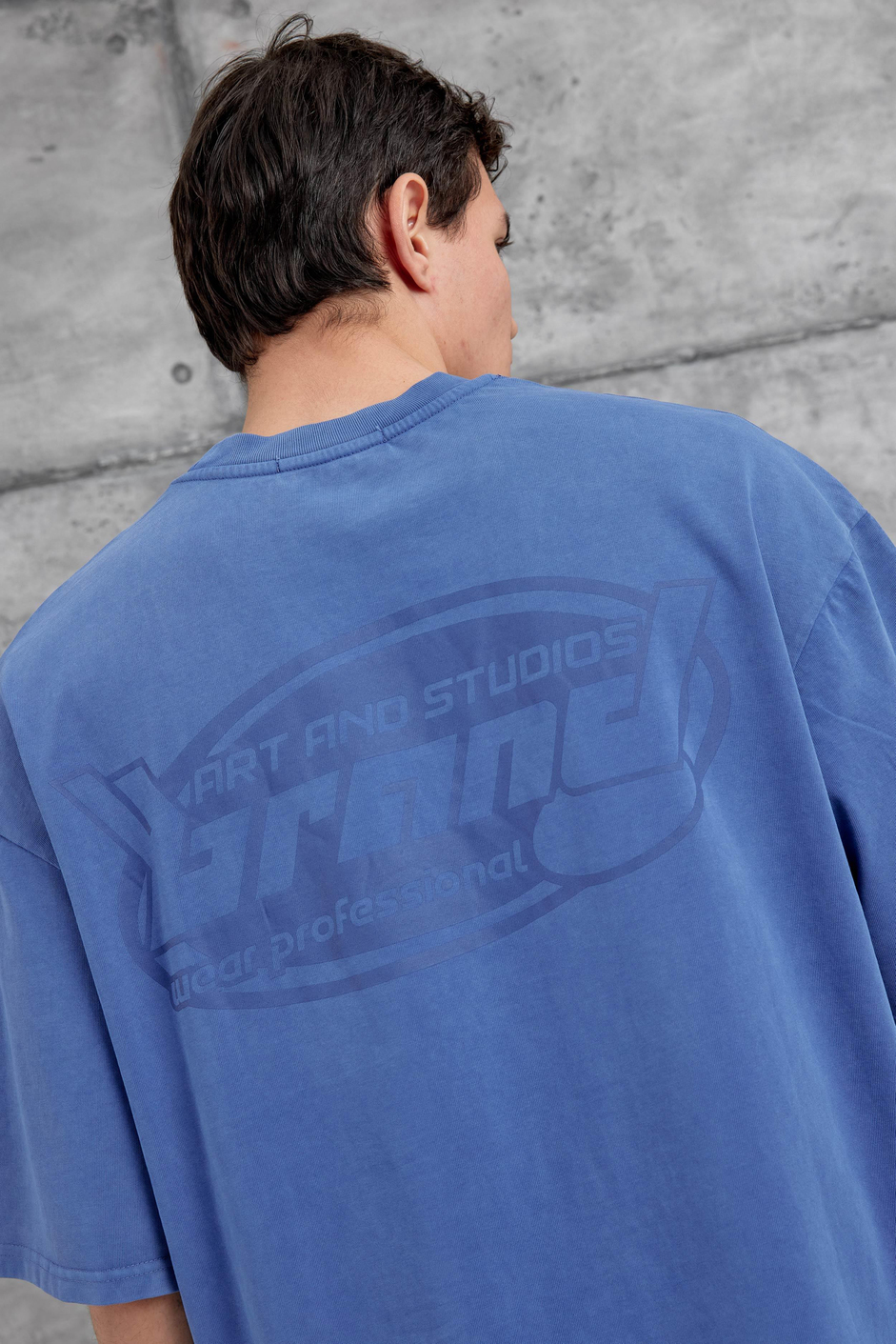 Mavi Brand Yazılı Yıkamalı Oversize Tshirt