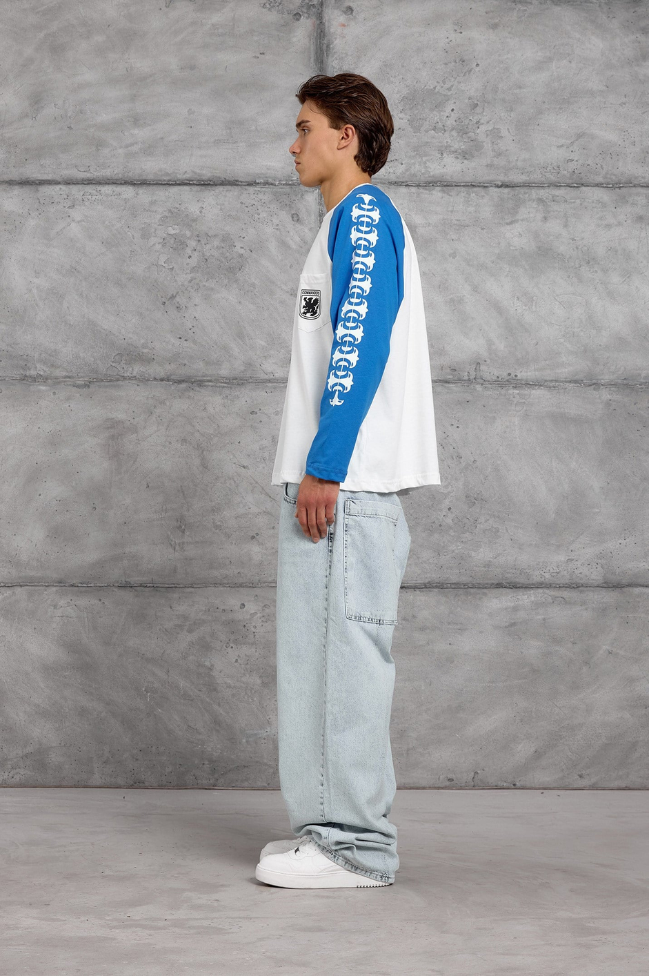 Mavi CEPLİ OVERSIZE SWEATSHIRT