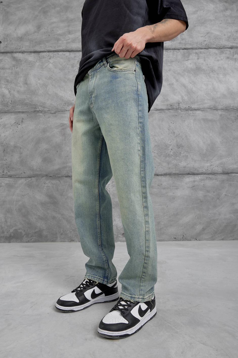 Mavi Cth Taşlamalı Mavi Jean