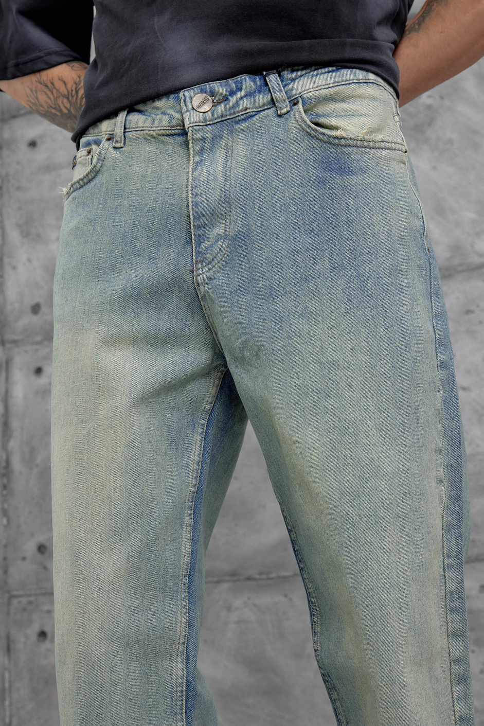 Mavi Cth Taşlamalı Mavi Jean