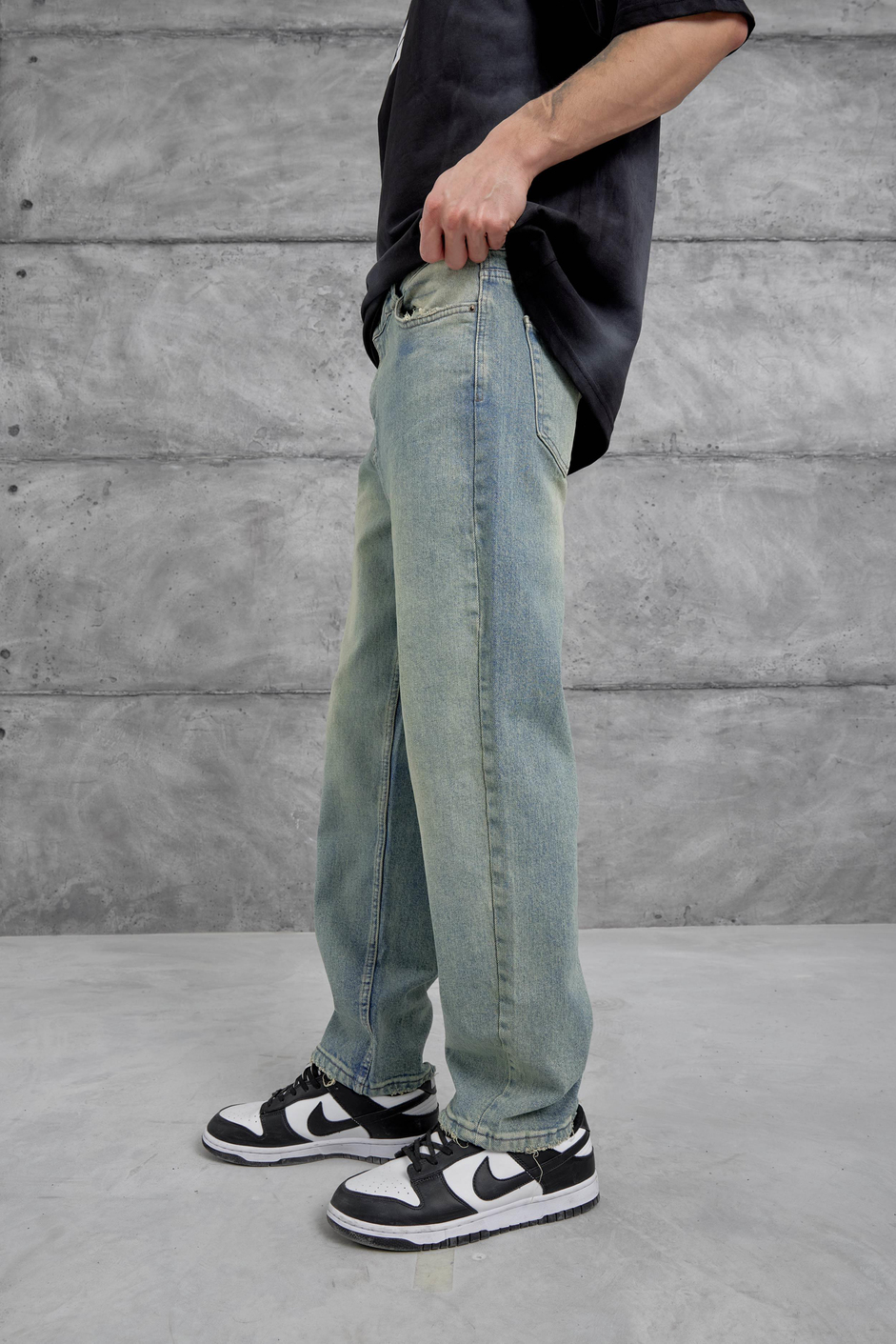 Mavi Cth Taşlamalı Mavi Jean