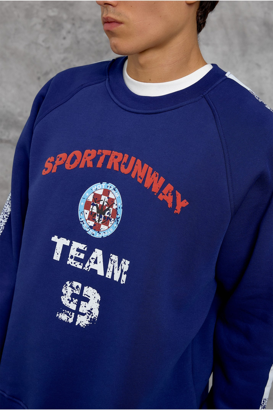 Mavi FIRÇA BOYALI SWEATSHIRT