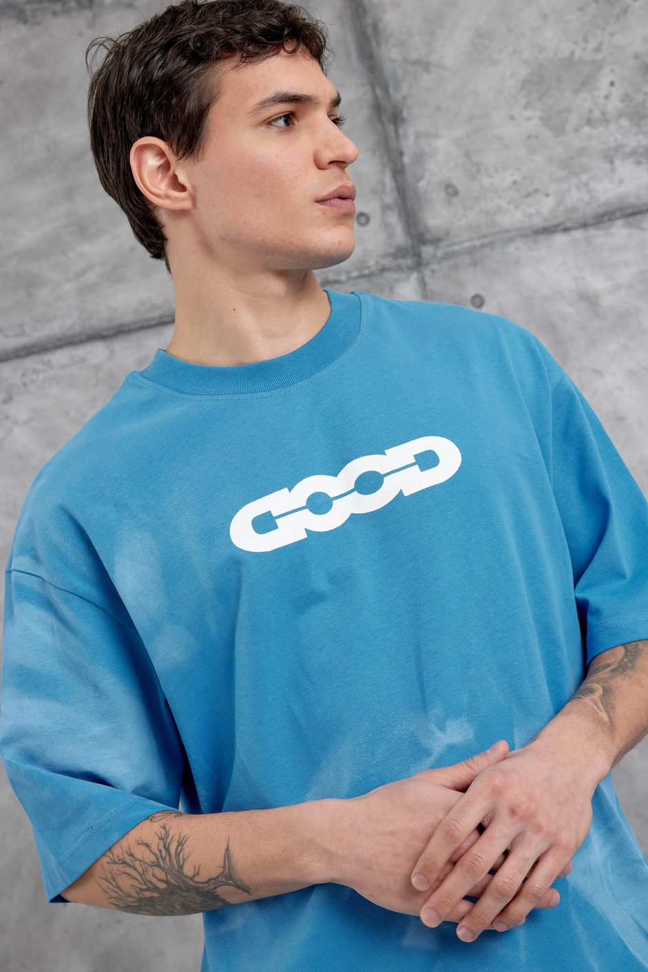 Mavi Good Yazılı Oversize Tshirt