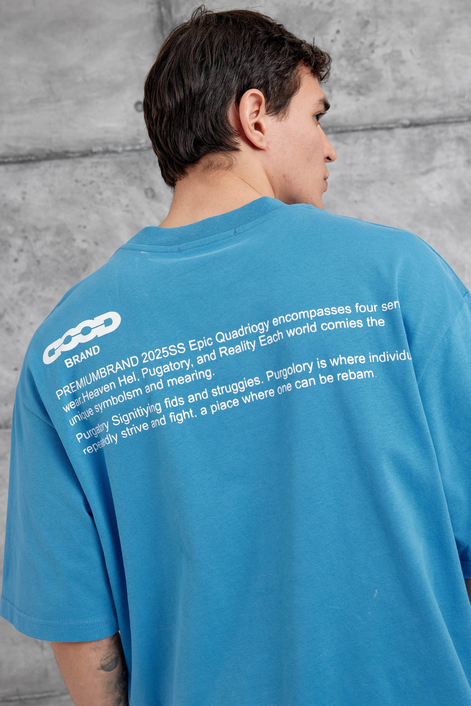 Mavi Good Yazılı Oversize Tshirt