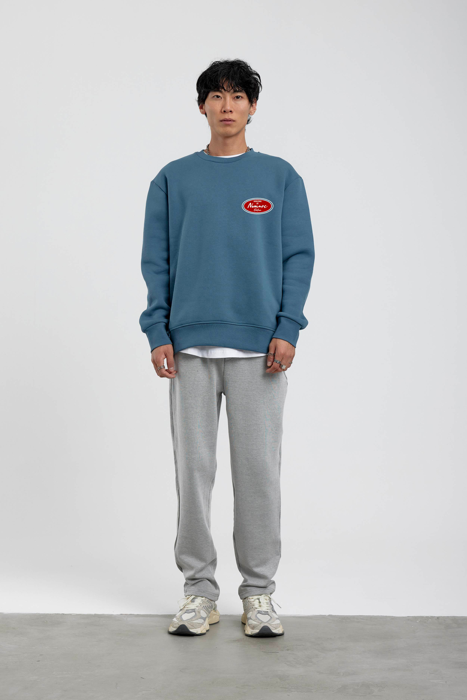 Mavi Horizons Baskılı Sweatshirt
