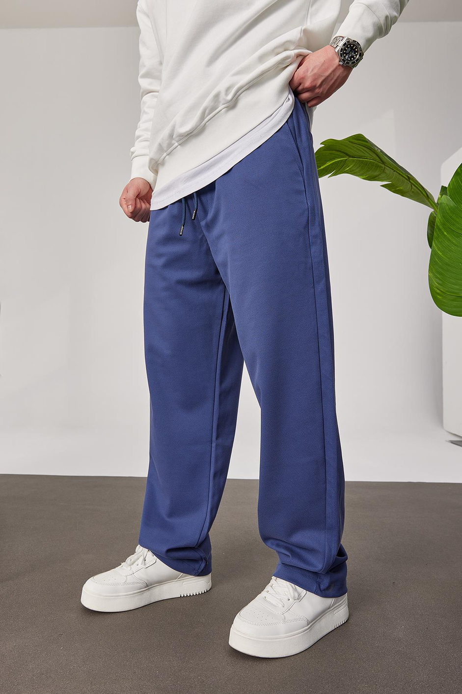 Mavi Mevsimlik Gabardin Pantolon