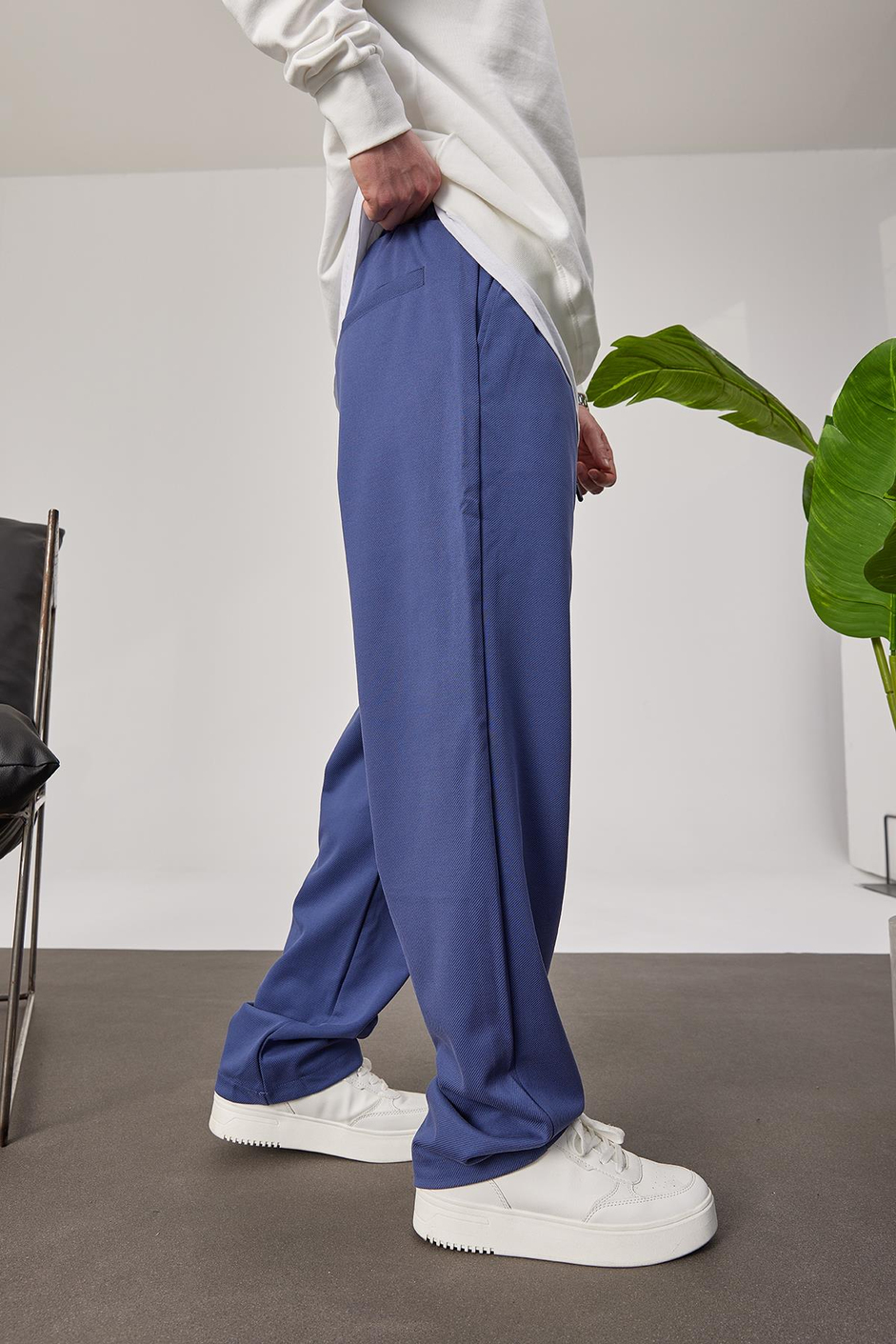 Mavi Mevsimlik Gabardin Pantolon