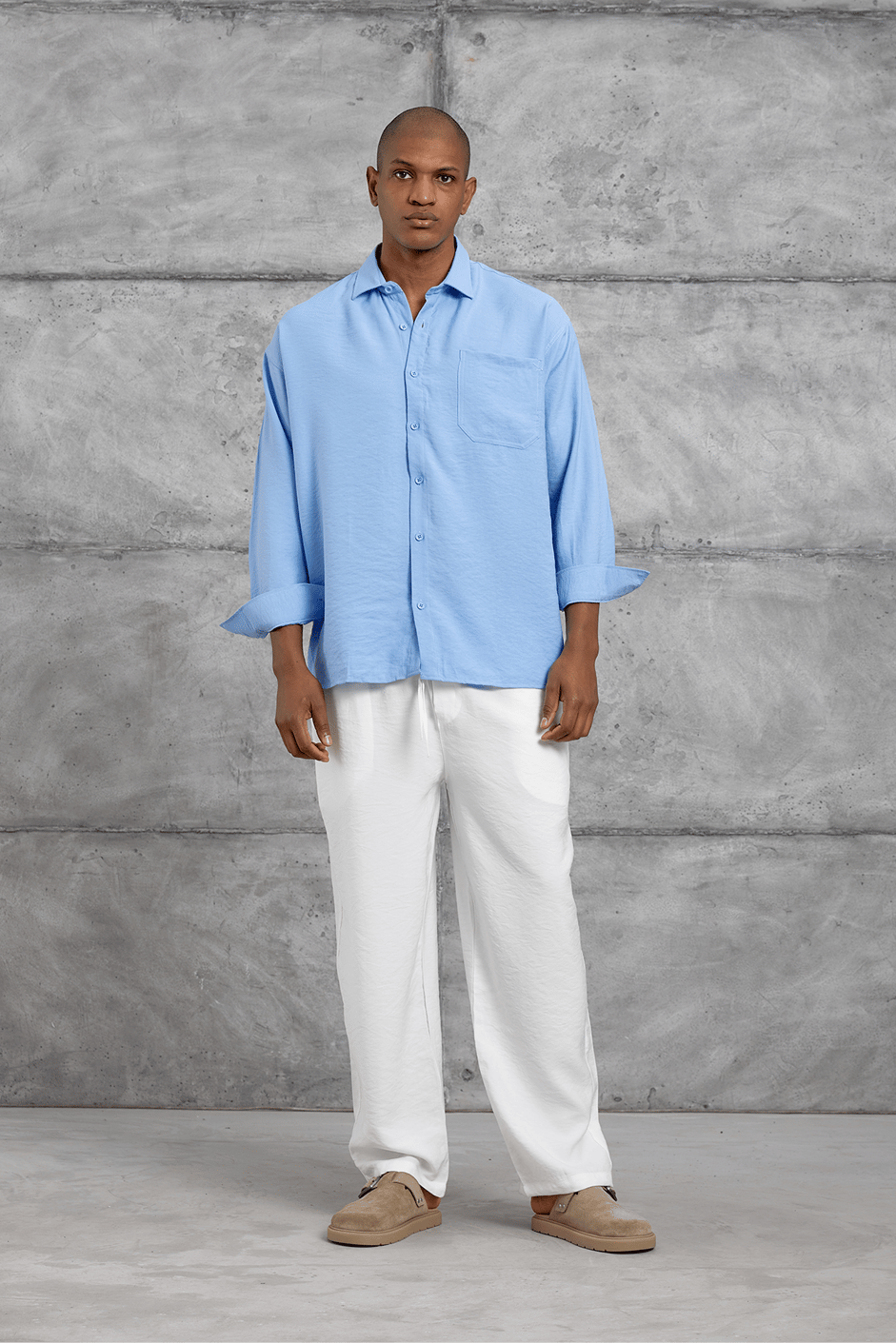 Mavi MODAL KUMAŞ OVERSIZE GÖMLEK