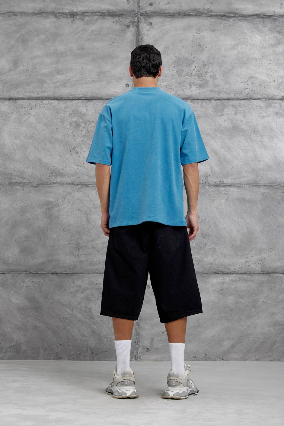 Mavi Mrnearly Yazılı Oversize Tshirt