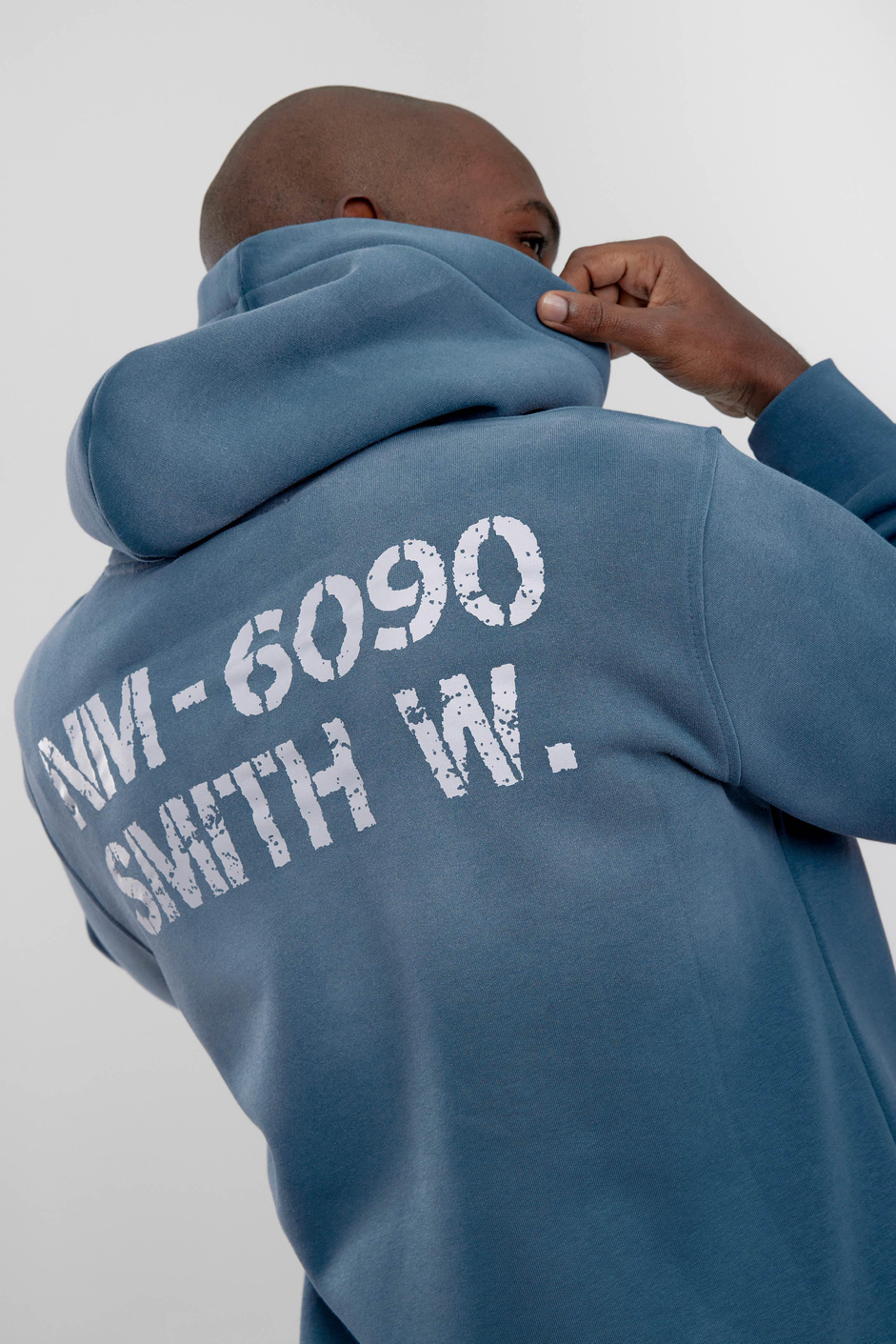 Mavi NM-6090 Baskılı Kapüşonlu Sweatshirt
